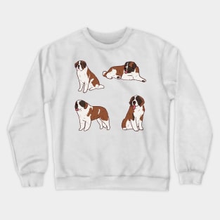 Saint Bernard illustration pack Crewneck Sweatshirt